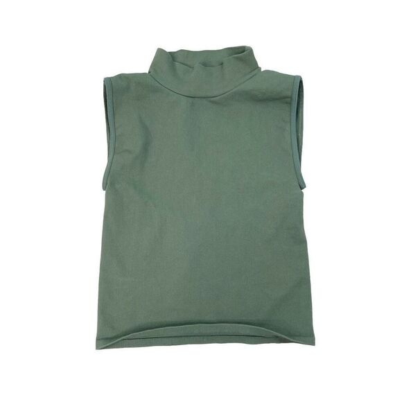 New Free People Intimately seamless open back mock neck top Size XS/S moss green - Picture 1 of 7